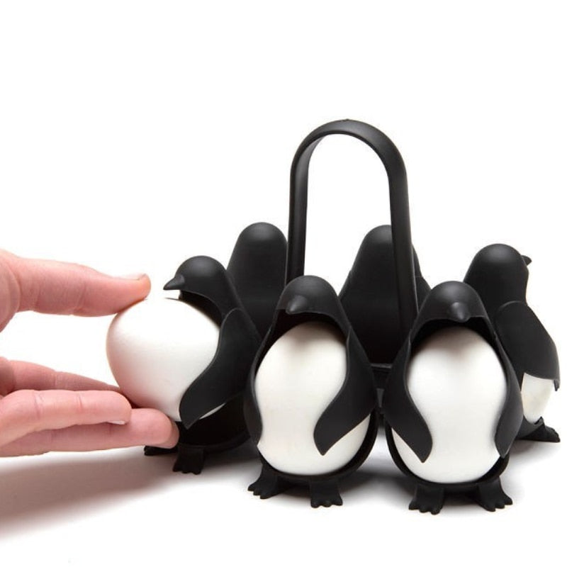 Egg Holder Penguin-Shaped Holds Six Eggs For Boiling And Fridge Storage -  OddBits