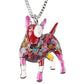 Artistic Bull Terrier Necklace / Keychain