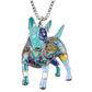 Artistic Bull Terrier Necklace / Keychain