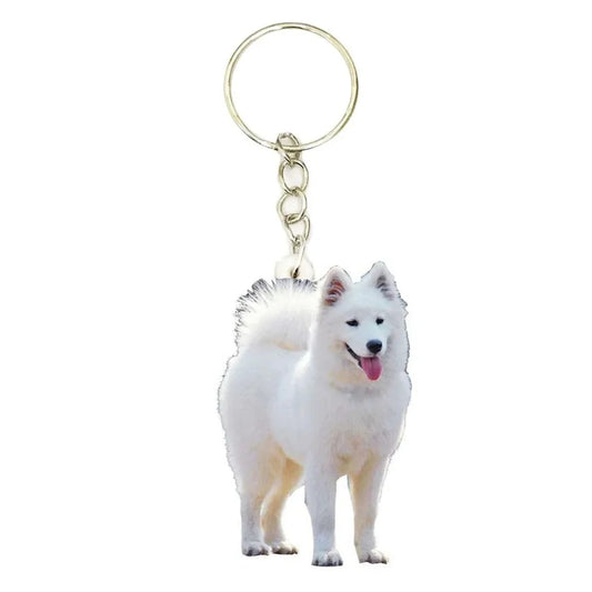 Standing Samoyed keychains