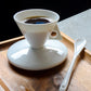 Italian Espresso Pyramid Cup & Saucer + Spoon by SB