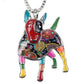 Artistic Bull Terrier Necklace / Keychain