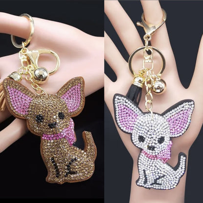 Crystal Chihuahua keychains