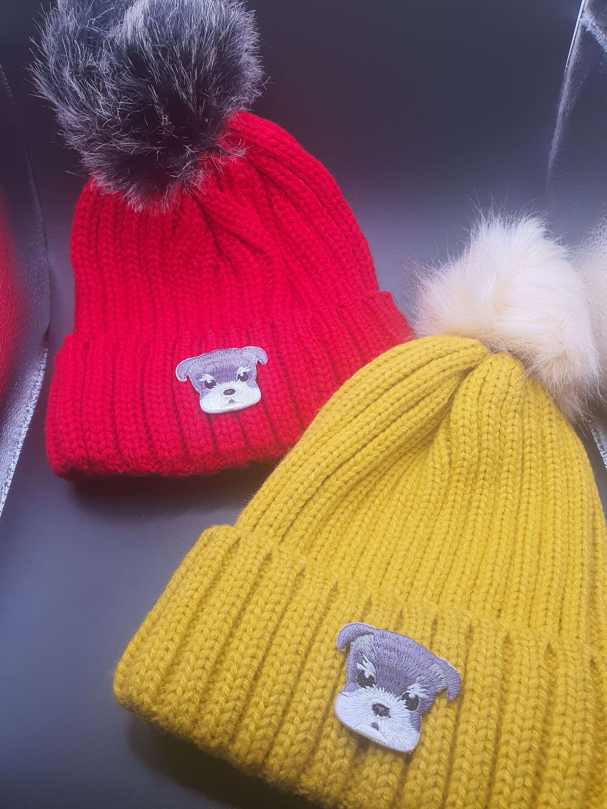 Dog Themed Knitted Beanies - Style's Bug Schnauzer / Both (25% OFF)