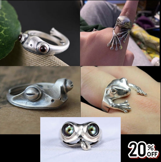 Realistic Adjustable Frog rings