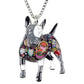 Artistic Bull Terrier Necklace / Keychain