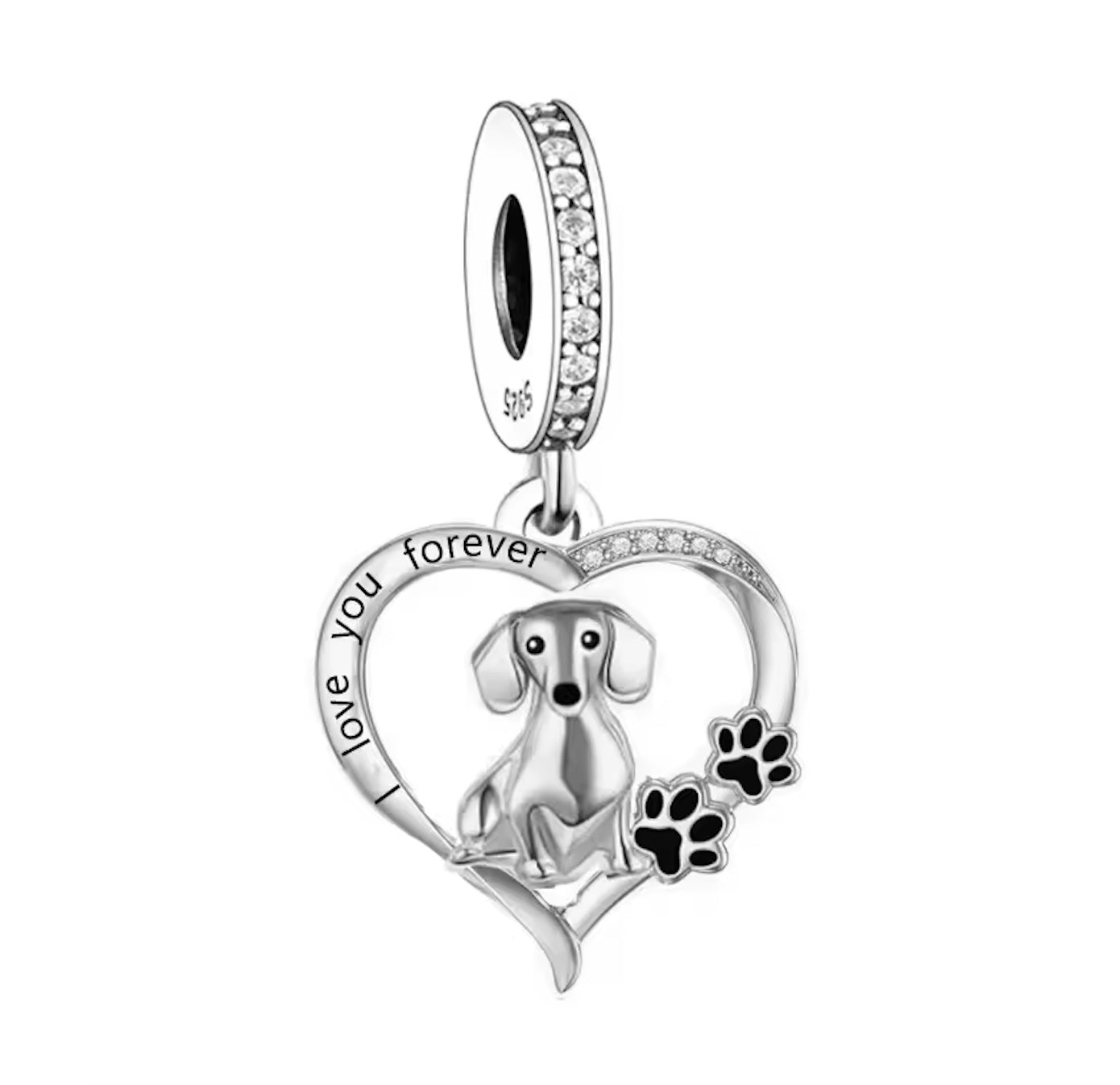 "I Love you Forever" Dachshund pendants