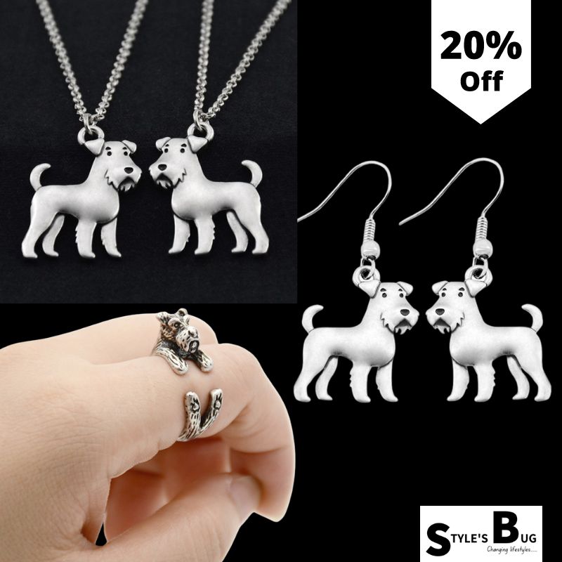 Vintage Schnauzer Jewelry Set