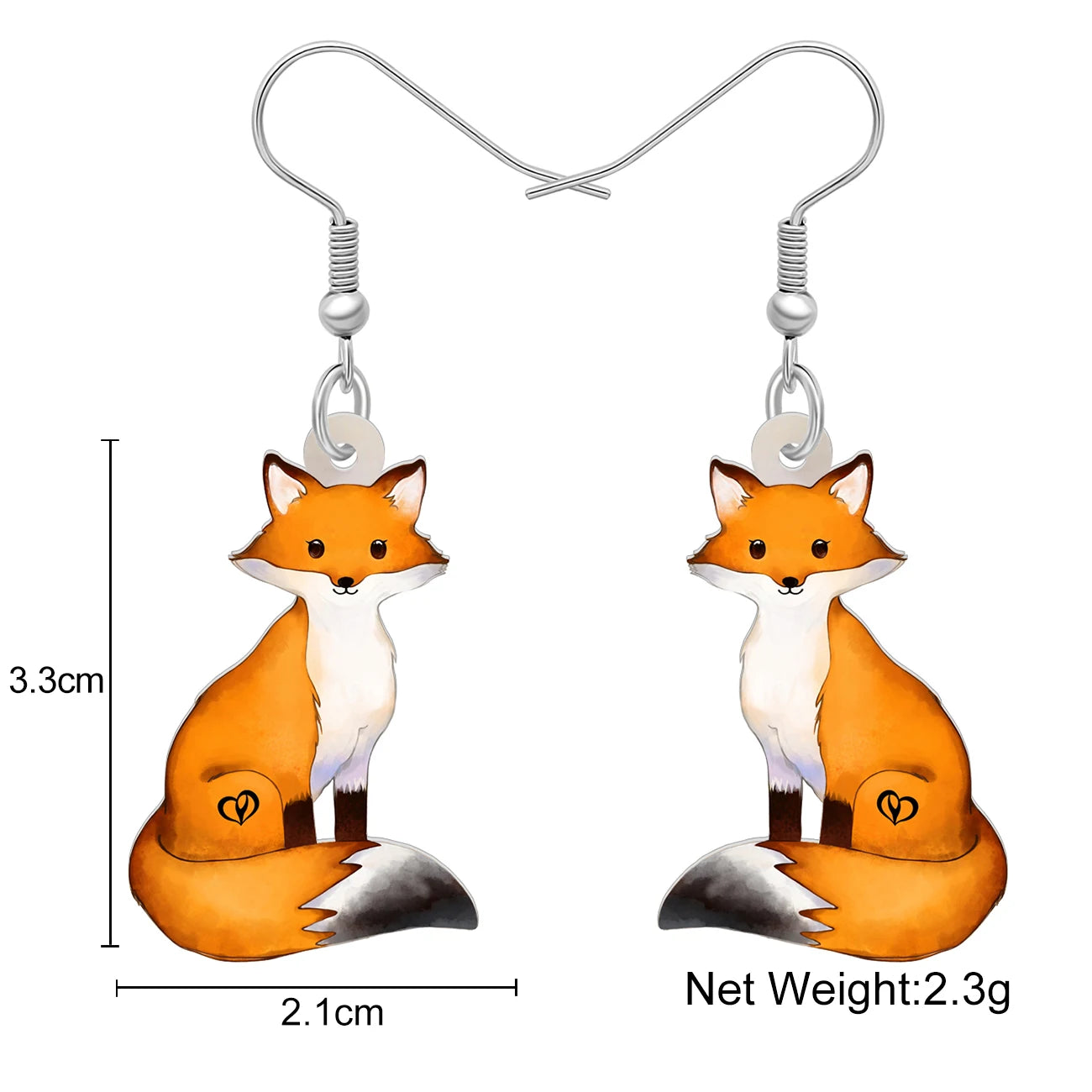 Cute Fox Acrlylic Jewerly