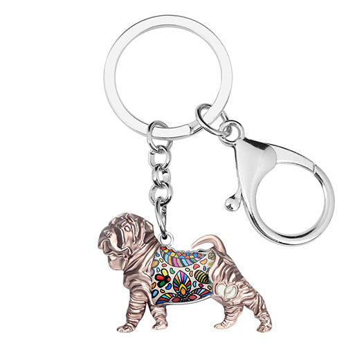 Realistic Shar Pei Keychains - Style's Bug Artistic Standing Shar Pei + Alloy