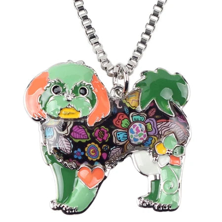 Artistic Coton de Tulear Necklace / Keychain