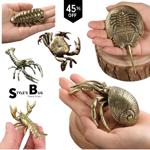 Realistic Crustacean Brass Figures