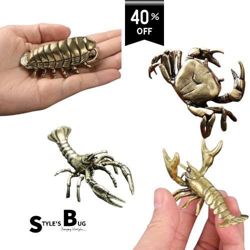 Realistic Crustacean Brass Figures