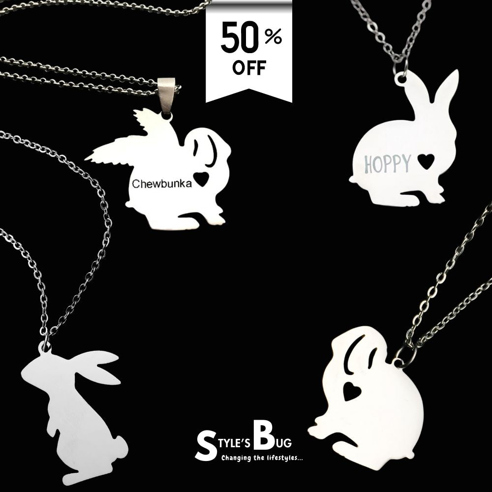 Personalised Rabbit Necklaces by SB