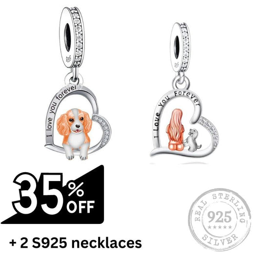 "I Love you Forever" English Setter pendants