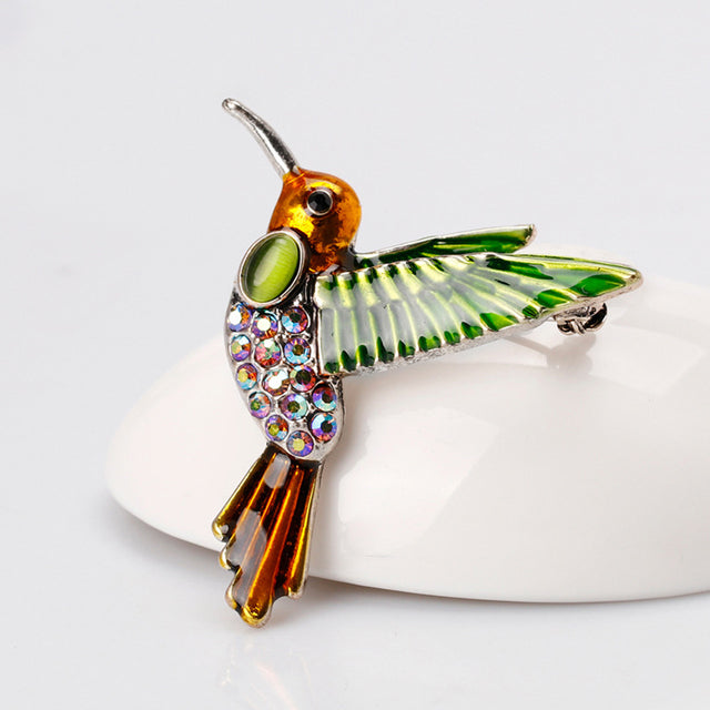Hummingbird Couple (Two brooch pack)