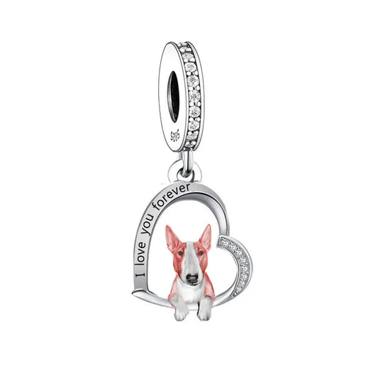 Bull Terrier "I love you forever" Dog pendant - Style's Bug Only Pendant