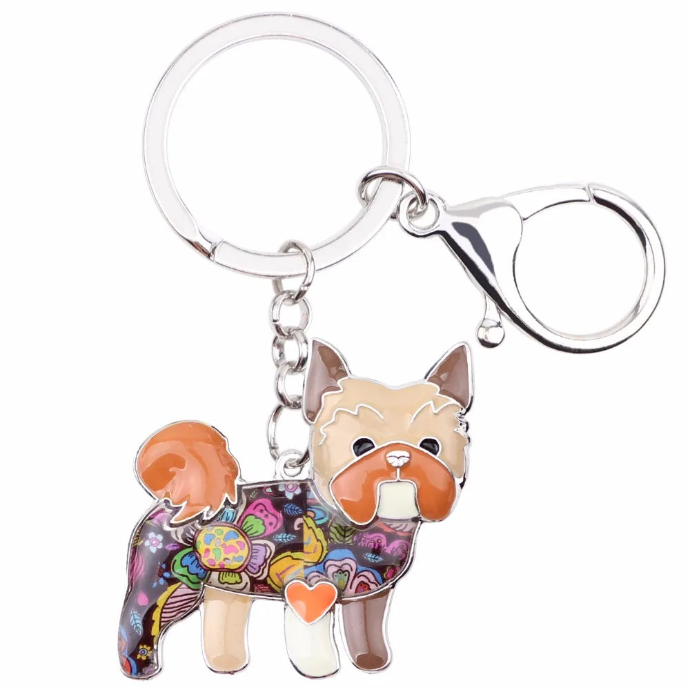 Artistic Yorkshire Terrier Keychains