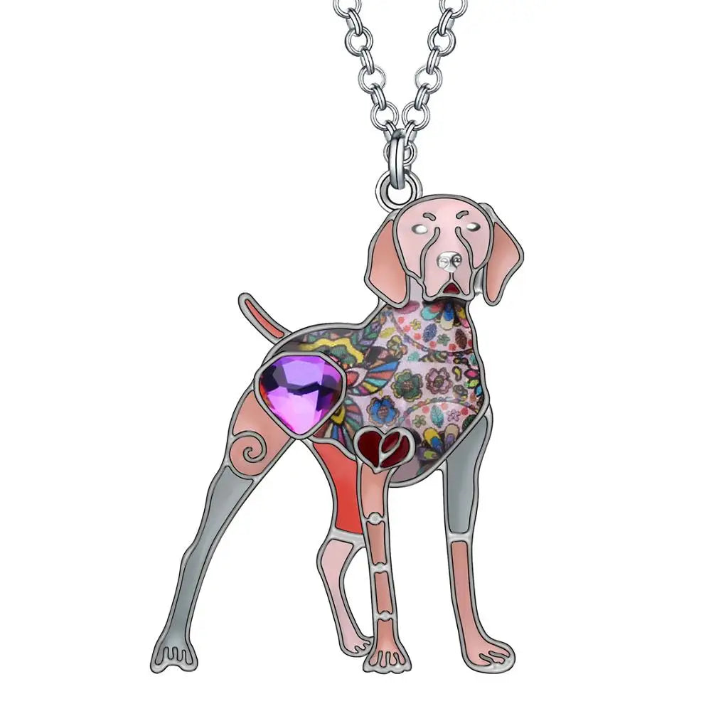 Artistic Weimaraner Necklace / Brooch