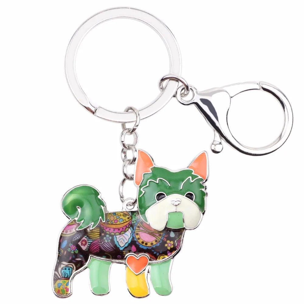 Artistic Yorkshire Terrier Keychains