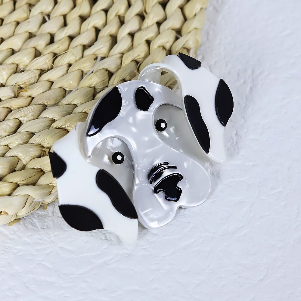 Realistic Dalmatian Face brooch and keychain