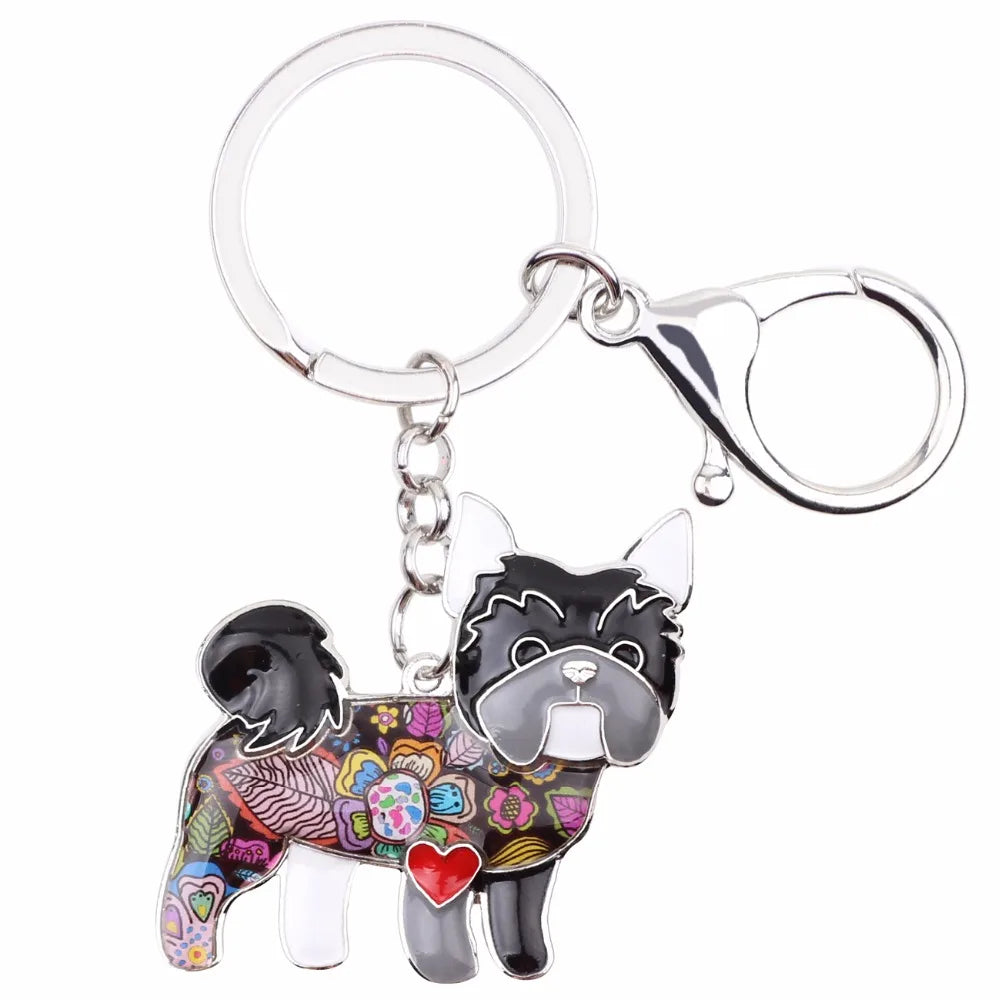 Artistic Yorkshire Terrier Keychains