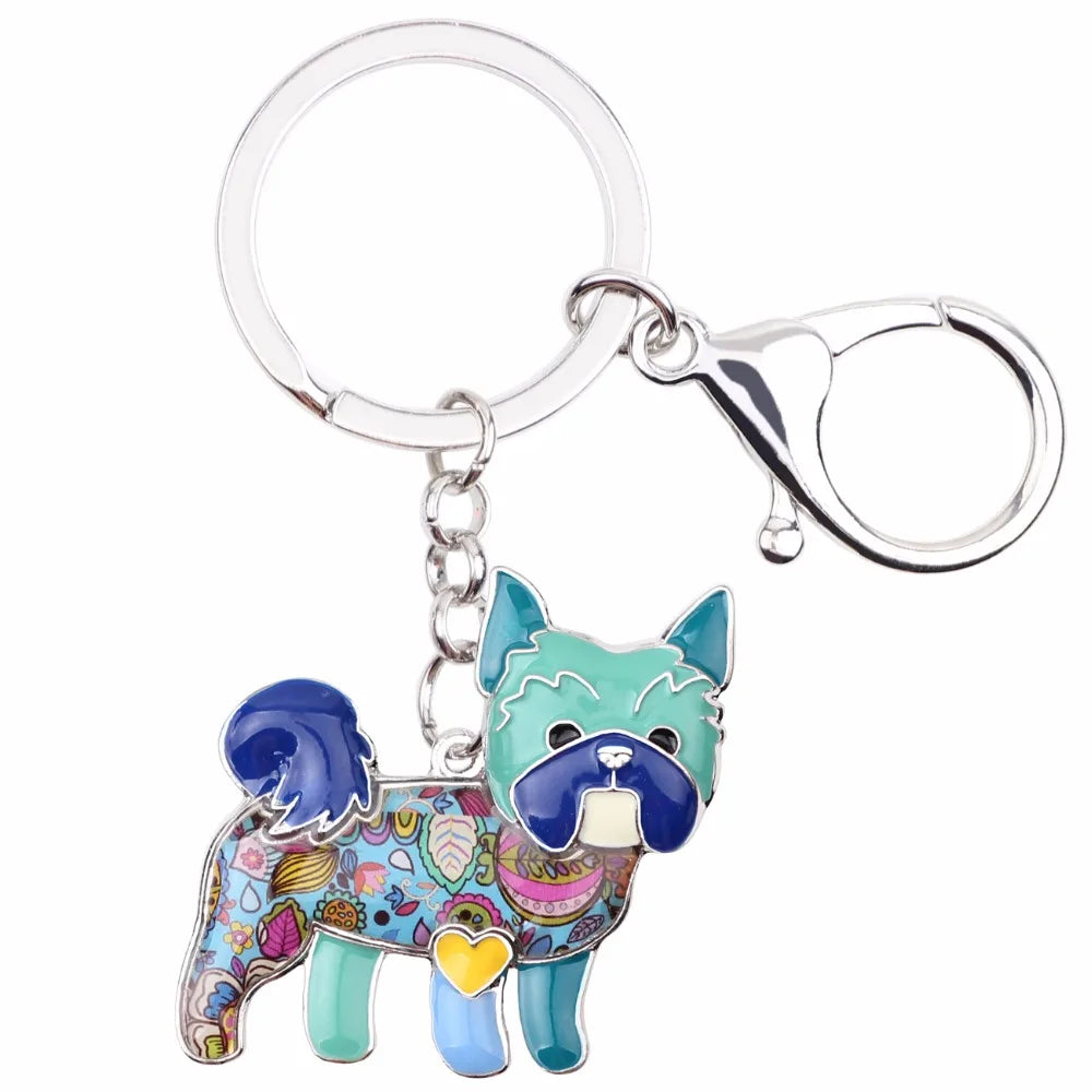 Artistic Yorkshire Terrier Keychains