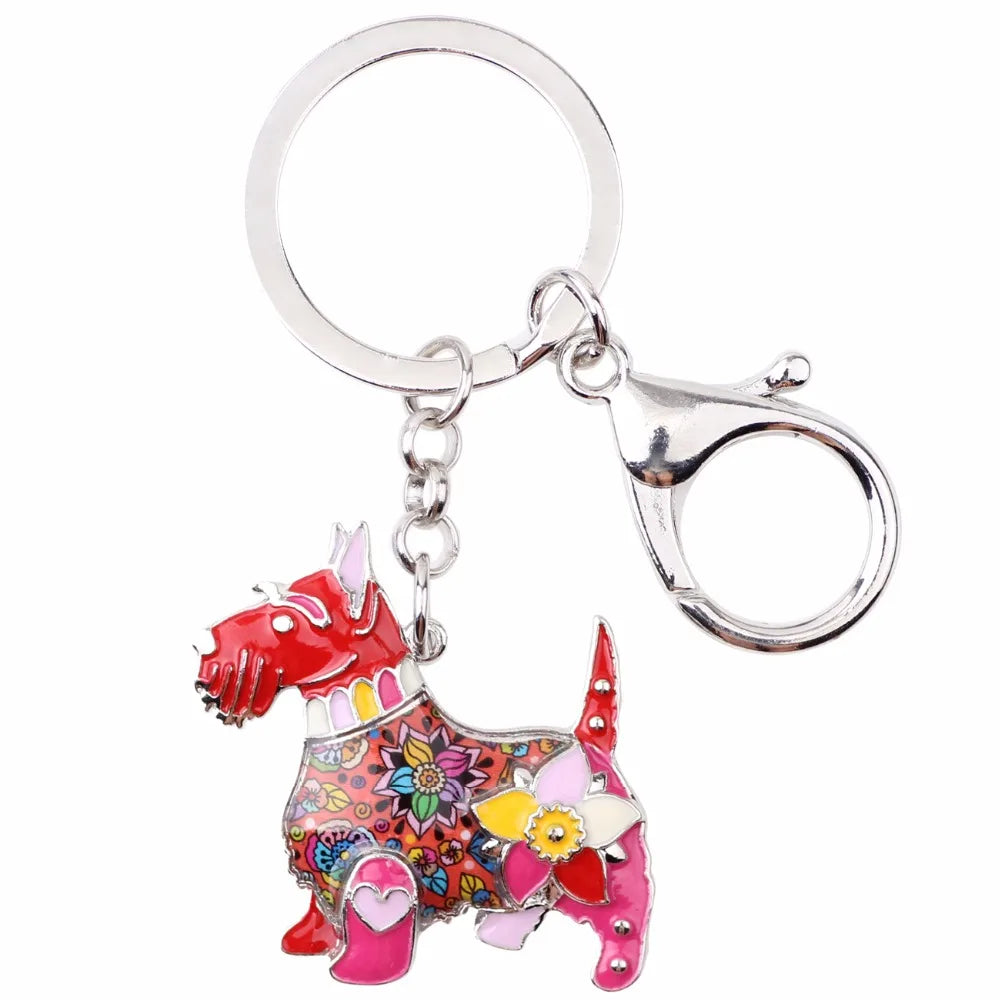 Artistic Scottish Terrier Keychains