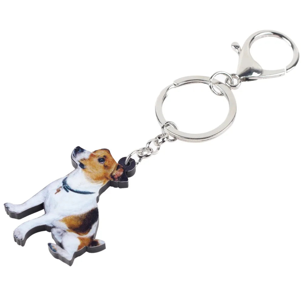 Sitting Jack Russell Terrier Keychain (3pcs Pack)