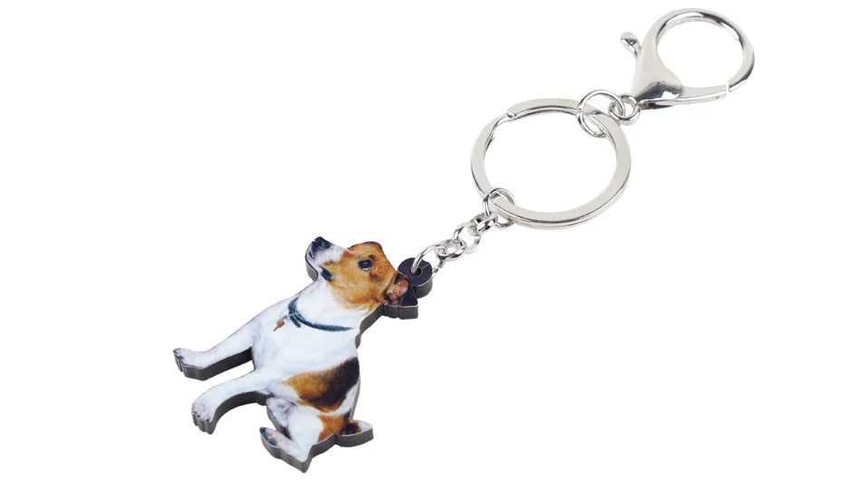 Sitting Jack Russell Terrier Keychain (3pcs Pack)