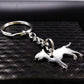 Realistic Dog shaped keychains with cropped Heart