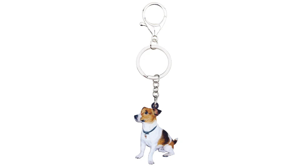 Sitting Jack Russell Terrier Keychain (3pcs Pack)