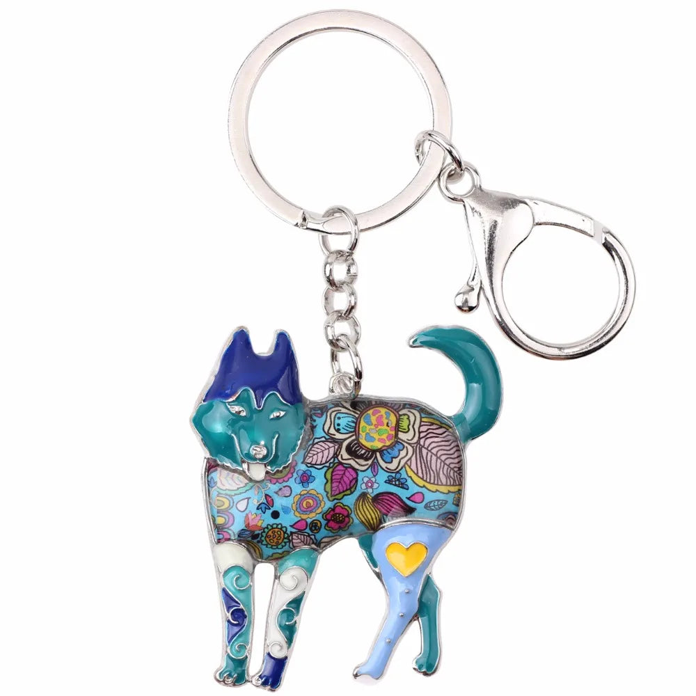 Artistic Husky Keychain