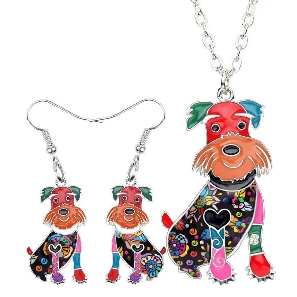 Artistic Schnauzer Jewelry Set