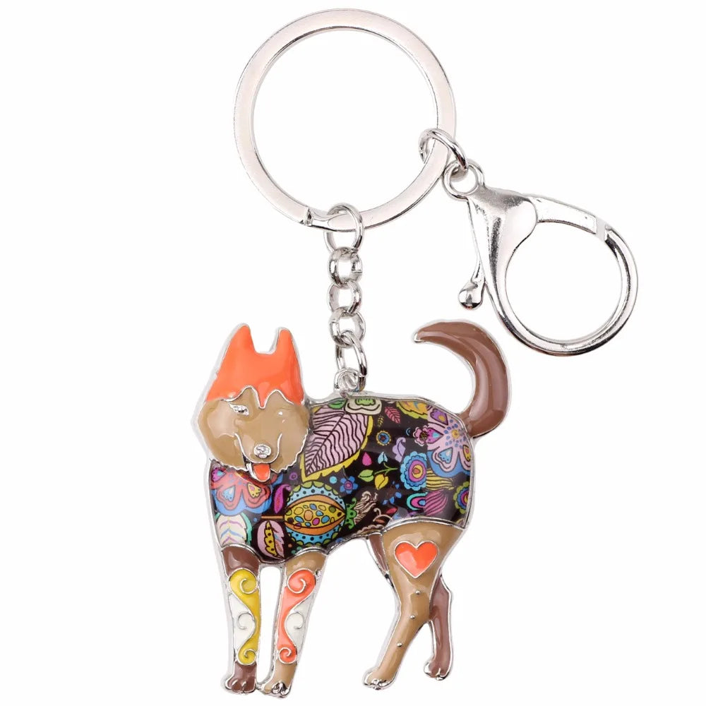 Artistic Husky Keychain