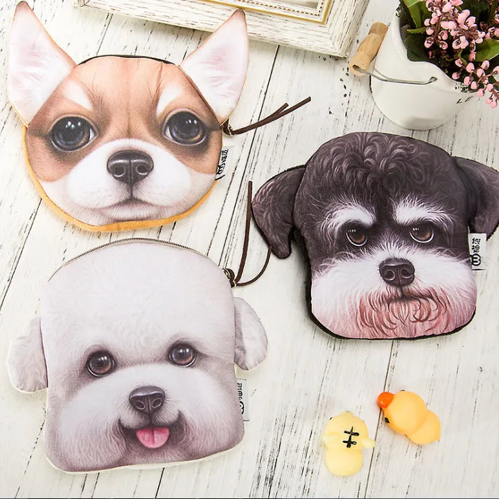 Realistic Dog Face purses (2pcs pack)