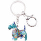 Artistic Scottish Terrier Keychains