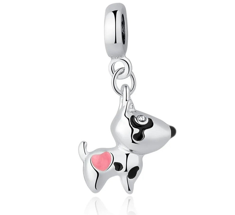 Pink Heart Bull Terrier Pendant - Style's Bug Only Pendant