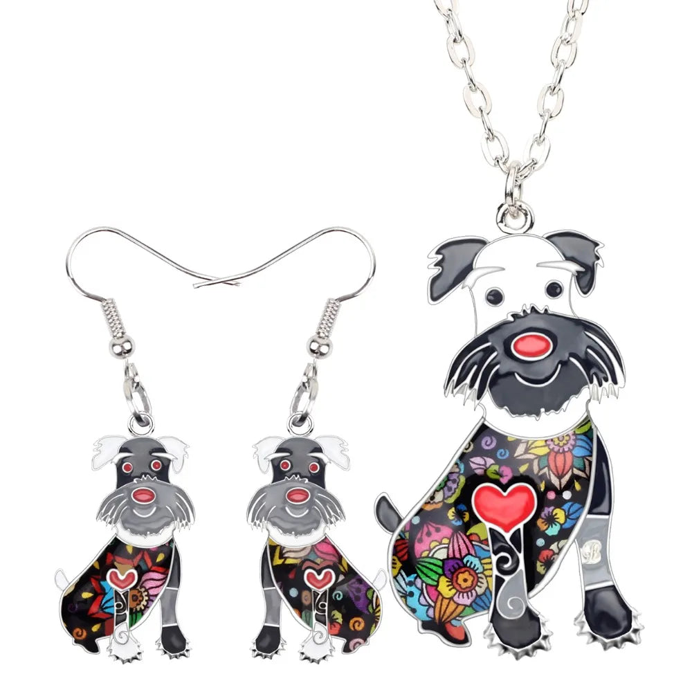 Artistic Schnauzer Jewelry Set