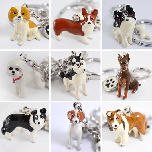 Standing Cute Dog keychains