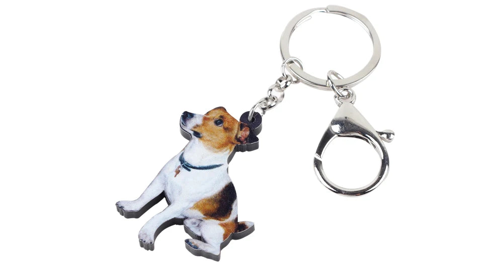 Sitting Jack Russell Terrier Keychain (3pcs Pack)