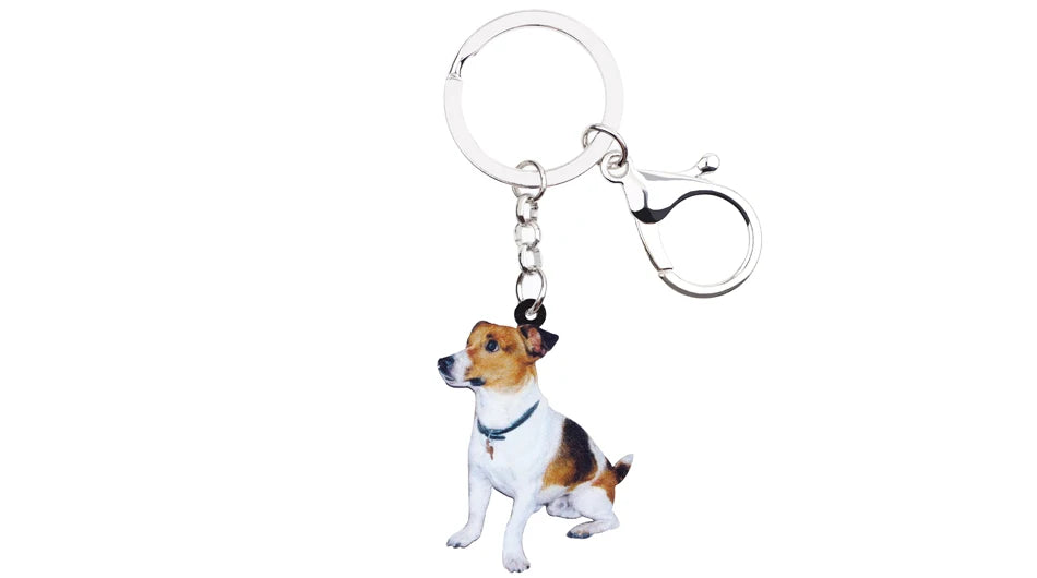 Sitting Jack Russell Terrier Keychain (3pcs Pack)