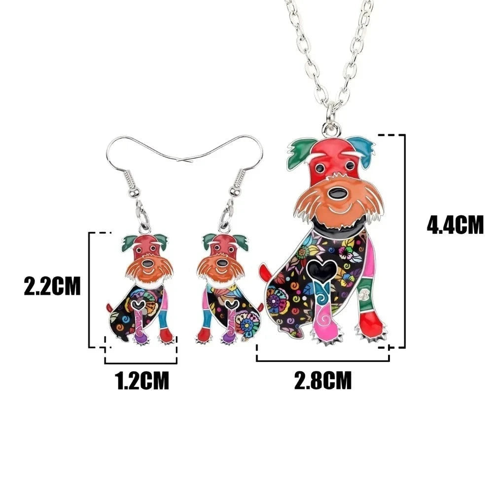 Artistic Schnauzer Jewelry Set