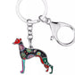 Colorful Greyhound / Whippet keychains
