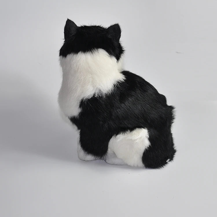 Realistic Tuxedo Cat Simulation Doll