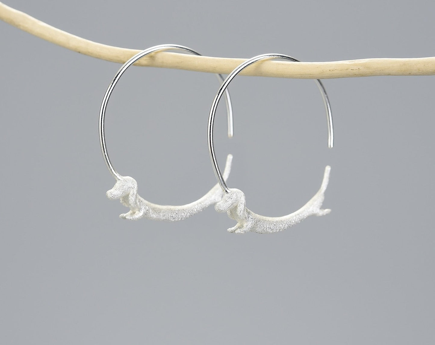 " Running Dachshund " Hoop Earrings by SB