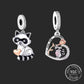 Raccoon "I love you forever" Pendants