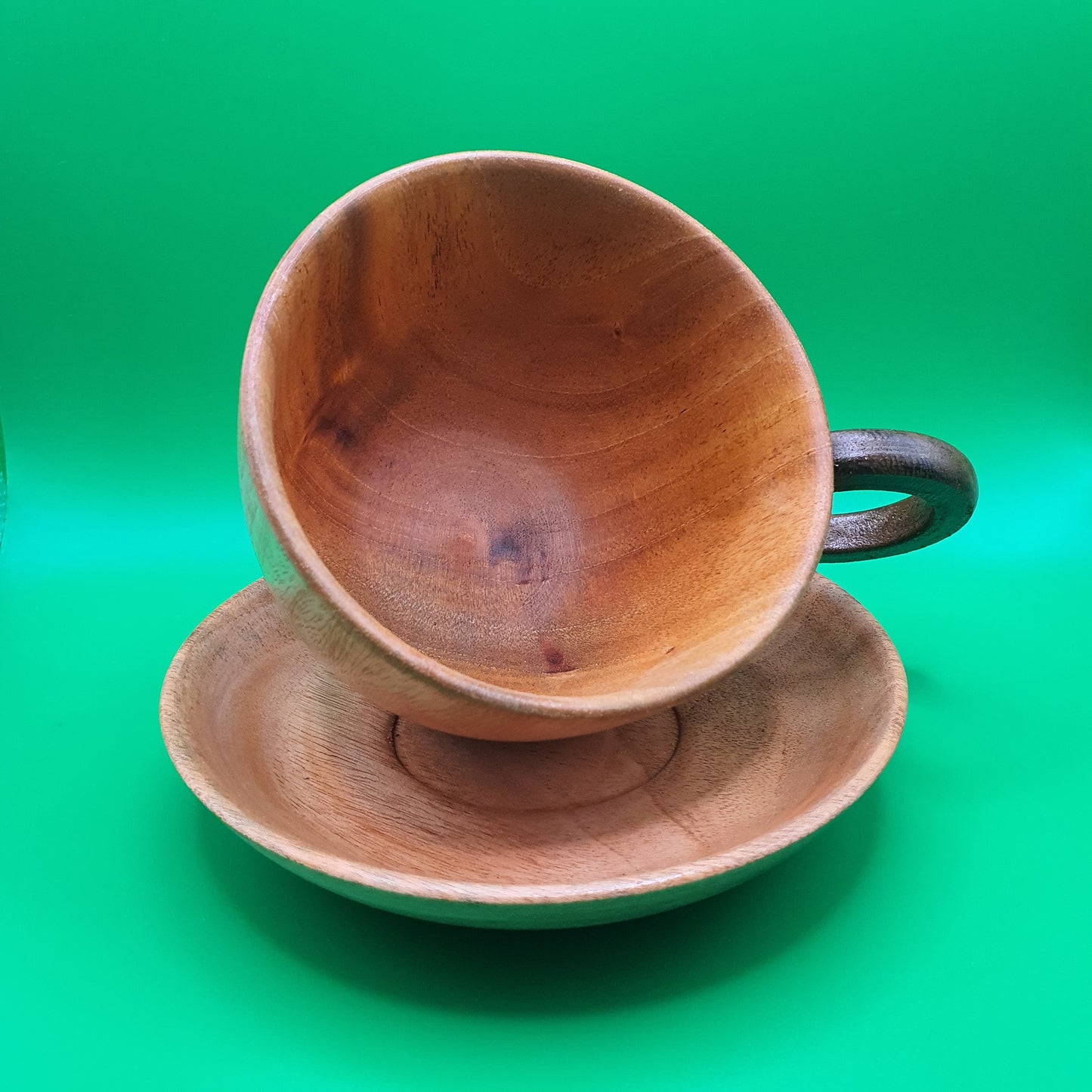 Cup & Saucer - Handcrafted from wood