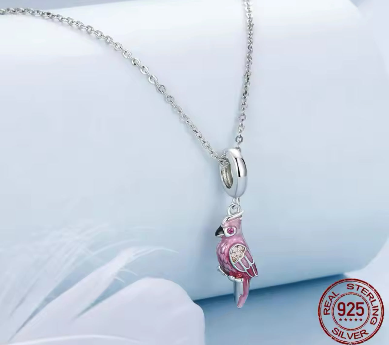 Pink Parrot Jewelry Set