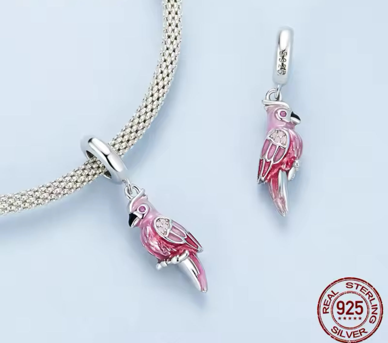 Pink Parrot Jewelry Set